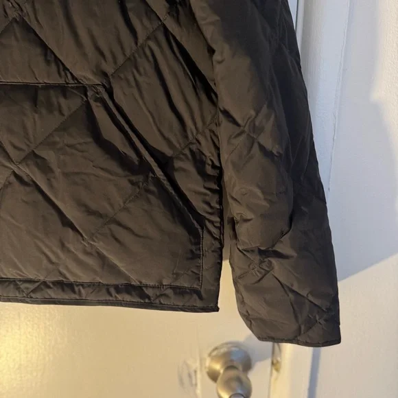 $425 Jenni Kayne Park Down Jacket Quilted Snap Button Classic Black XS - Picture 10 of 10